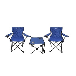 Set Camping Outdoors Profession Mesa + 2 Sillas Azul