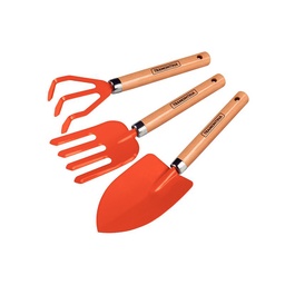 Set Herramientas Jardin 3 Piezas Mango Madera Tramontina