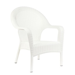 Sillón Garden Life Rattan Qatar Blanco