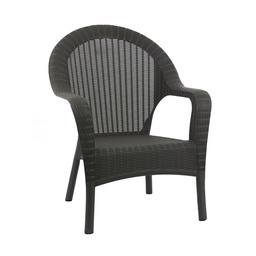 Sillón Garden Life Rattan Qatar Grafito Negro