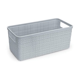 Canasto Alargado Yute Gris S/t 3.2lts
