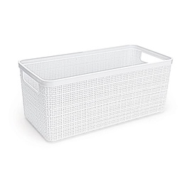Canasto Alargado Yute Blanco Sin Tapa 4.5 l Nitronplast