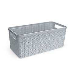 Canasto Alargado Yute Gris Sin Tapa 4.5 l Nitronplast
