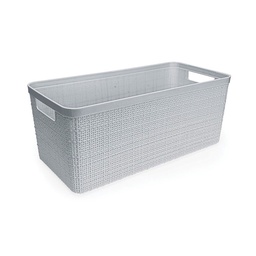 Canasto Alargado Yute Gris Sin Tapa 7 l Nitronplast
