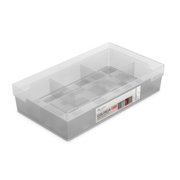 Organizador Cajón con 4 Divisiones Cristal 35x20 cm