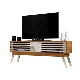 Rack Tv Midtown Camilo 180 cm Natural y Blanco