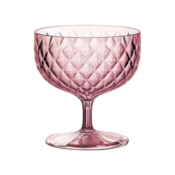 Copa Postre Plastico Cristal 350ml Rosa