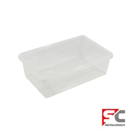 Caja Plástica Transparente con Tapa 40 l