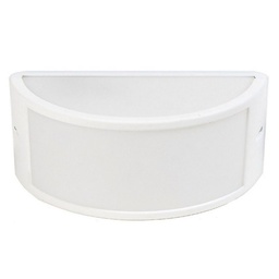 Tortuga Pvc E27 con Visera Semicircular Blanca